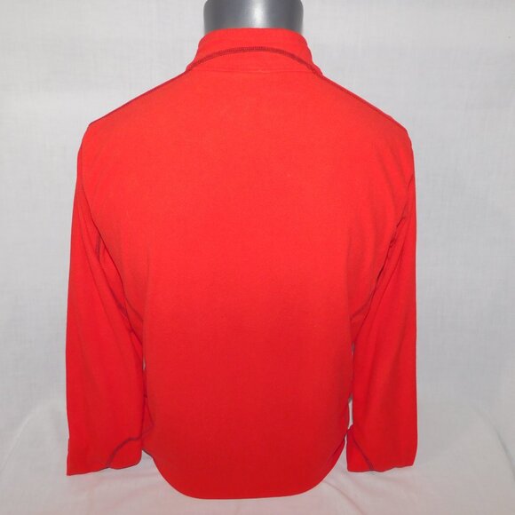Columbia Mens M Klamath Range II Half Zip micro Fleece Red Pullover Top - Picture 8 of 11